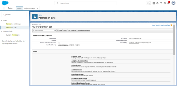 Salesforce permission sets